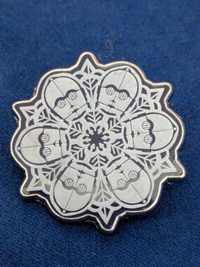 Disney Star Wars C-3PO Droid Mandala Snowflake Silver Finish Enamel Trading Pin